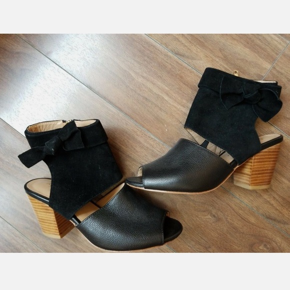 Anthropologie Shoes - Black Open-Toe Heeled Sandals